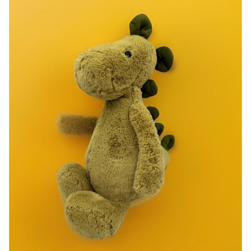 Jellycat Bashful Dino Plush 12" Green Dinosaur Stuffed Animal Rare